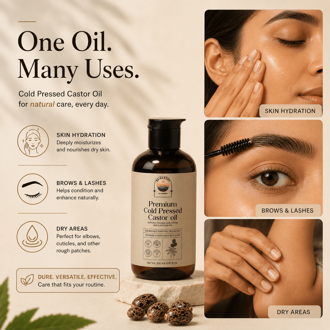 100% Cold Pressed Castor Oil - ReEarthy