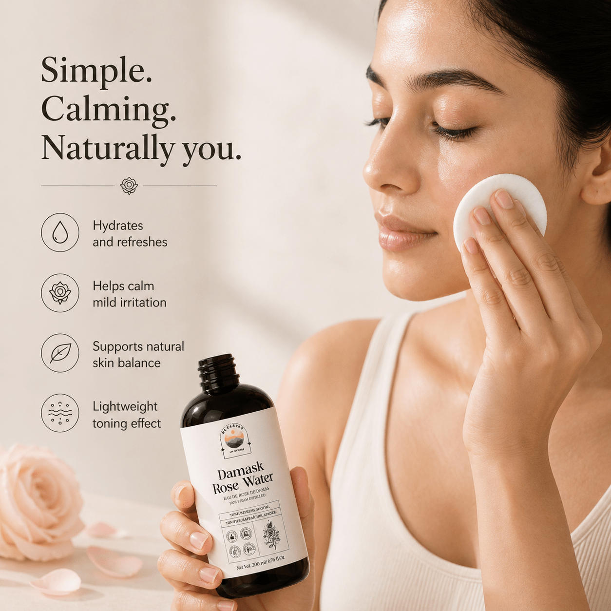 Damask Rose Water Toner - ReEarthy