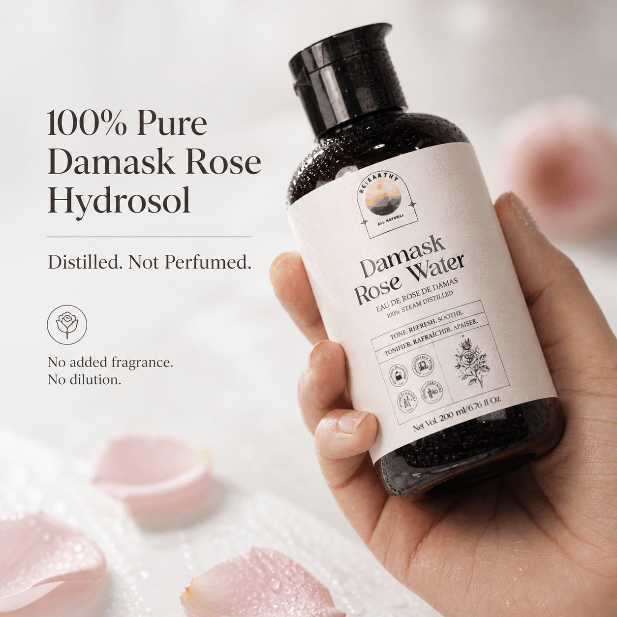 Damask Rose Water Toner - ReEarthy