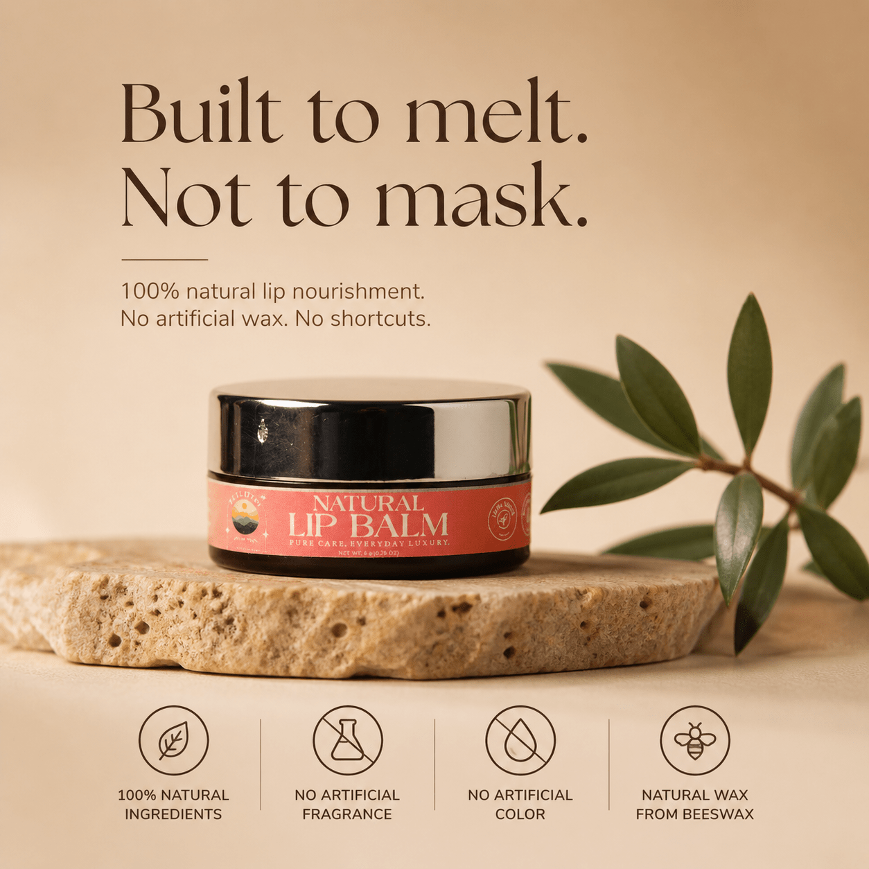 Natural Lip Balm (A2 Ghee Infused) - ReEarthy