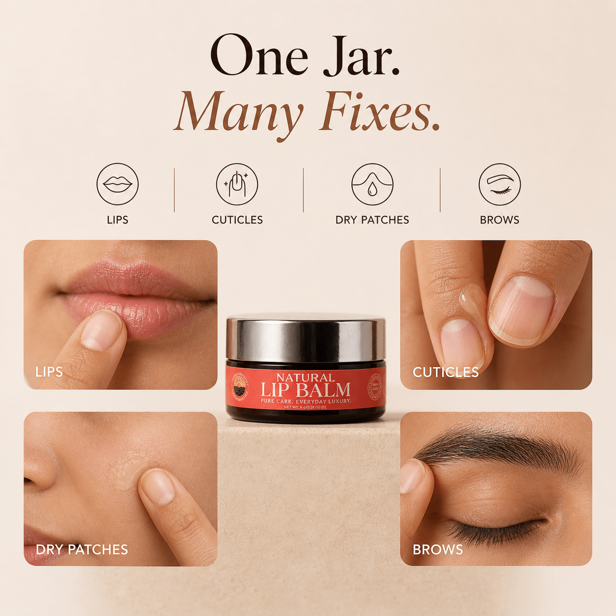 Natural Lip Balm (A2 Ghee Infused) - ReEarthy