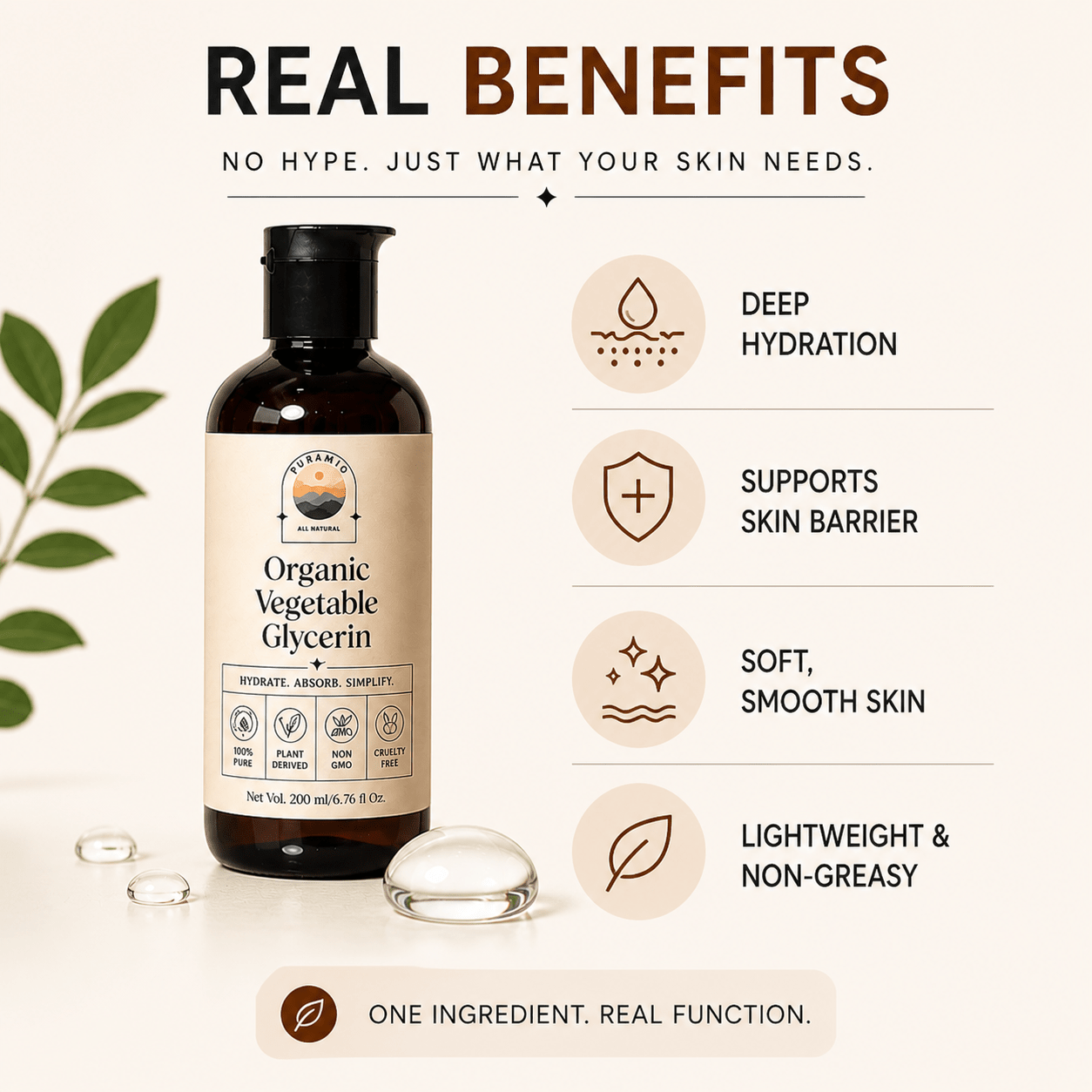 Organic Vegetable Glycerin for Skin, Hair & DIY Skincare - ReEarthy